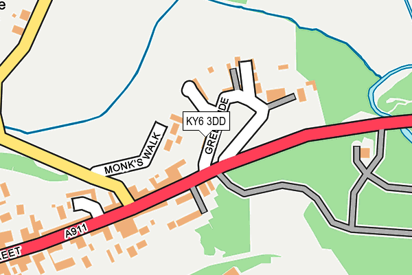 KY6 3DD map - OS OpenMap – Local (Ordnance Survey)