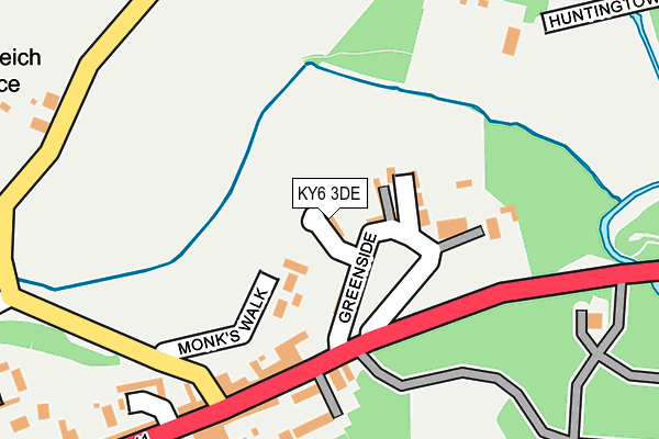 KY6 3DE map - OS OpenMap – Local (Ordnance Survey)