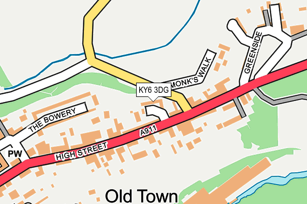 KY6 3DG map - OS OpenMap – Local (Ordnance Survey)