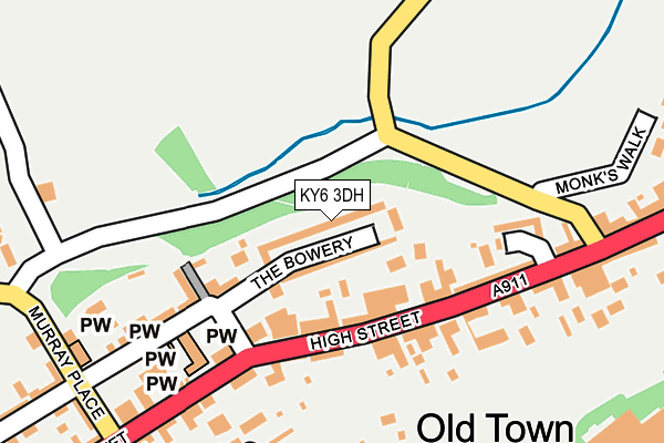 KY6 3DH map - OS OpenMap – Local (Ordnance Survey)