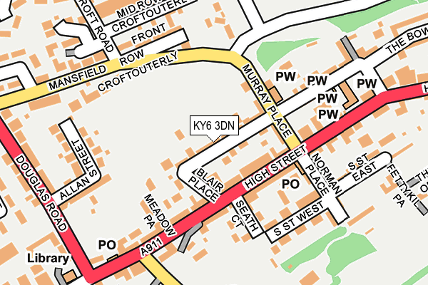 KY6 3DN map - OS OpenMap – Local (Ordnance Survey)