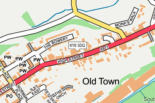 KY6 3DQ map - OS OpenMap – Local (Ordnance Survey)