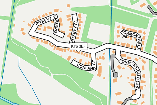 KY6 3EF map - OS OpenMap – Local (Ordnance Survey)