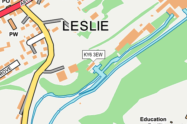 KY6 3EW map - OS OpenMap – Local (Ordnance Survey)