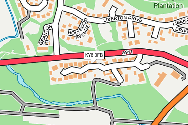 KY6 3FB map - OS OpenMap – Local (Ordnance Survey)