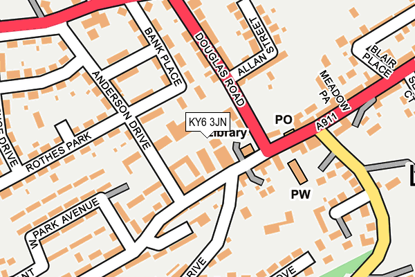 KY6 3JN map - OS OpenMap – Local (Ordnance Survey)