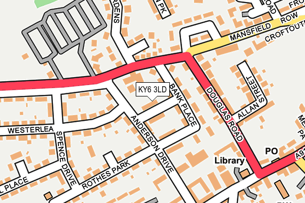 KY6 3LD map - OS OpenMap – Local (Ordnance Survey)