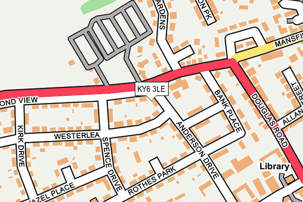 KY6 3LE map - OS OpenMap – Local (Ordnance Survey)