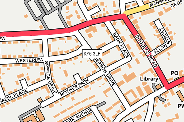 KY6 3LF map - OS OpenMap – Local (Ordnance Survey)