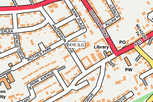 KY6 3LG map - OS OpenMap – Local (Ordnance Survey)