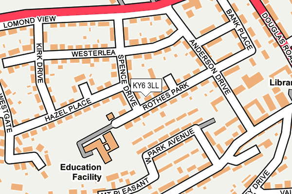 KY6 3LL map - OS OpenMap – Local (Ordnance Survey)