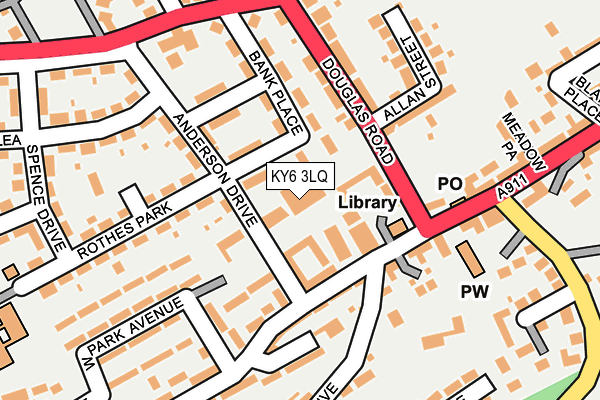 KY6 3LQ map - OS OpenMap – Local (Ordnance Survey)