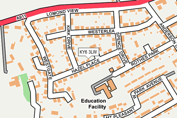KY6 3LW map - OS OpenMap – Local (Ordnance Survey)