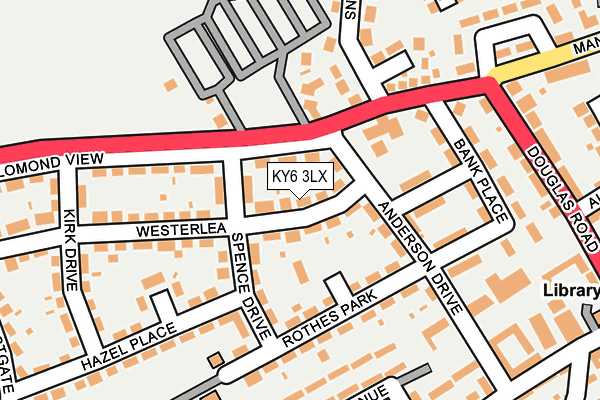 KY6 3LX map - OS OpenMap – Local (Ordnance Survey)