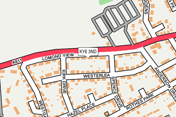 KY6 3ND map - OS OpenMap – Local (Ordnance Survey)