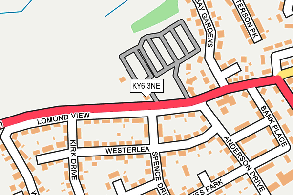 KY6 3NE map - OS OpenMap – Local (Ordnance Survey)