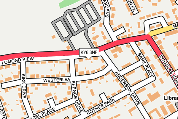 KY6 3NF map - OS OpenMap – Local (Ordnance Survey)