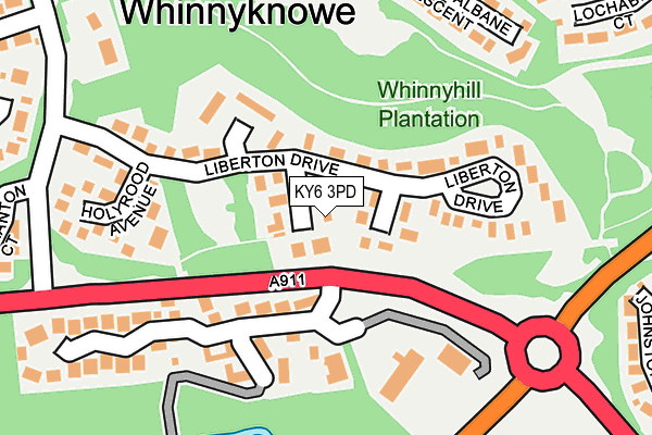 KY6 3PD map - OS OpenMap – Local (Ordnance Survey)