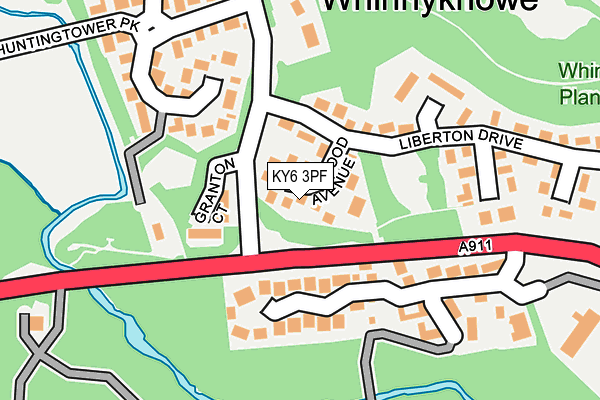 KY6 3PF map - OS OpenMap – Local (Ordnance Survey)