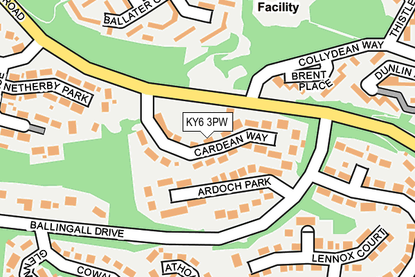 KY6 3PW map - OS OpenMap – Local (Ordnance Survey)