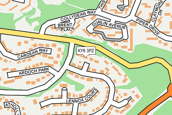 KY6 3PZ map - OS OpenMap – Local (Ordnance Survey)