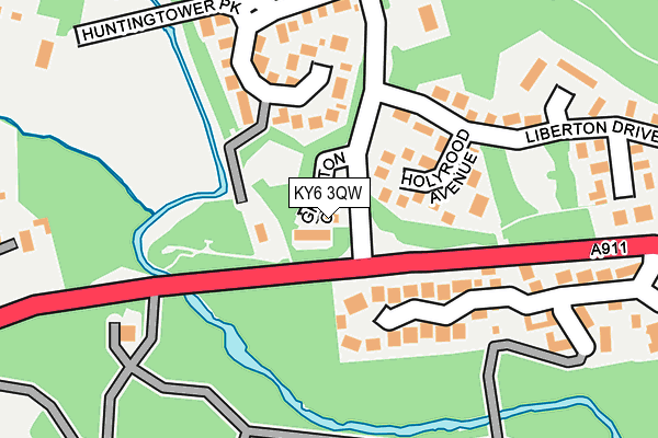 KY6 3QW map - OS OpenMap – Local (Ordnance Survey)