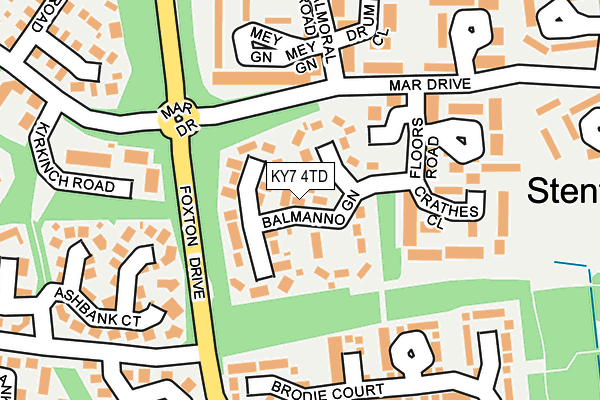 KY7 4TD map - OS OpenMap – Local (Ordnance Survey)