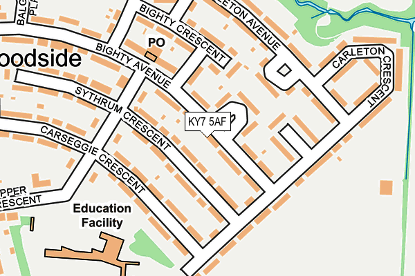 KY7 5AF map - OS OpenMap – Local (Ordnance Survey)