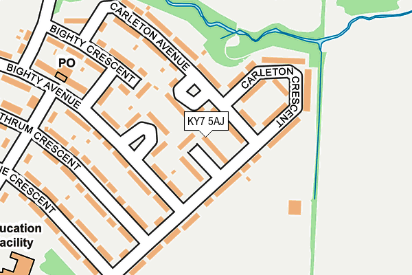 KY7 5AJ map - OS OpenMap – Local (Ordnance Survey)