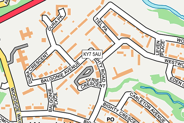 KY7 5AU map - OS OpenMap – Local (Ordnance Survey)