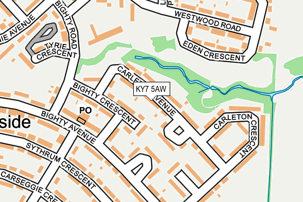 KY7 5AW map - OS OpenMap – Local (Ordnance Survey)