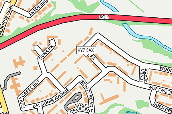 KY7 5AX map - OS OpenMap – Local (Ordnance Survey)