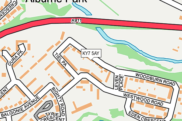 KY7 5AY map - OS OpenMap – Local (Ordnance Survey)