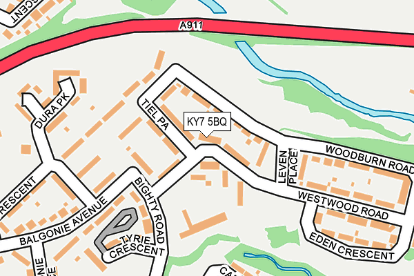 KY7 5BQ map - OS OpenMap – Local (Ordnance Survey)