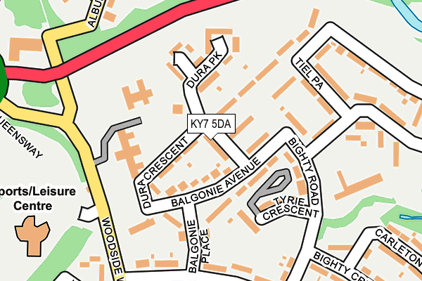 KY7 5DA map - OS OpenMap – Local (Ordnance Survey)