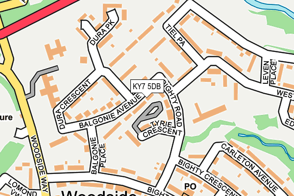 KY7 5DB map - OS OpenMap – Local (Ordnance Survey)
