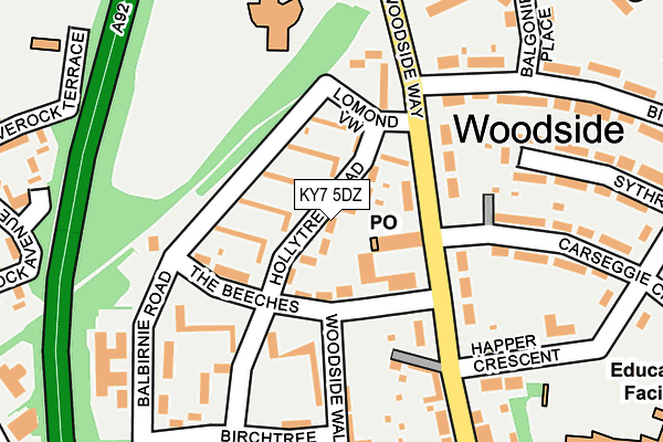 KY7 5DZ map - OS OpenMap – Local (Ordnance Survey)