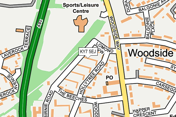 KY7 5EJ map - OS OpenMap – Local (Ordnance Survey)