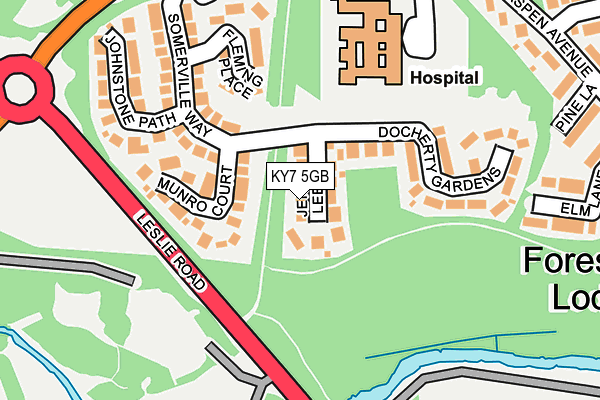 KY7 5GB map - OS OpenMap – Local (Ordnance Survey)