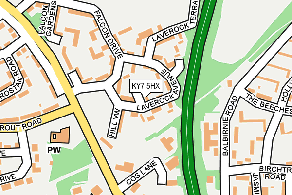 KY7 5HX map - OS OpenMap – Local (Ordnance Survey)