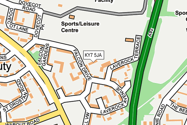 KY7 5JA map - OS OpenMap – Local (Ordnance Survey)