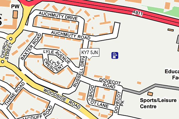 KY7 5JN map - OS OpenMap – Local (Ordnance Survey)