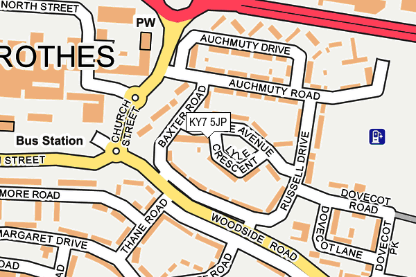 KY7 5JP map - OS OpenMap – Local (Ordnance Survey)