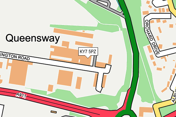 KY7 5PZ map - OS OpenMap – Local (Ordnance Survey)