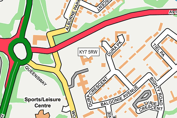 KY7 5RW map - OS OpenMap – Local (Ordnance Survey)