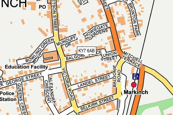 KY7 6AB map - OS OpenMap – Local (Ordnance Survey)
