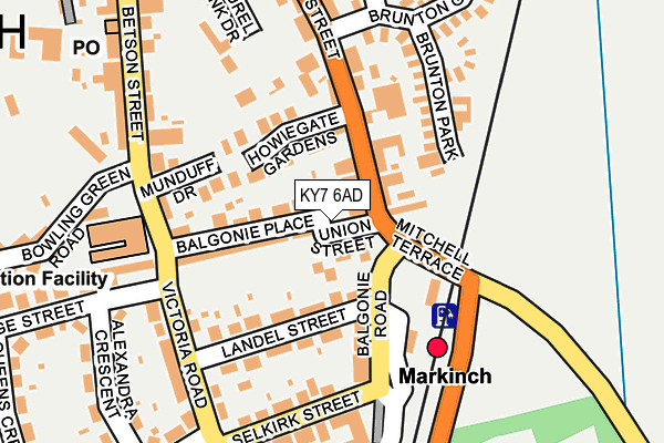 KY7 6AD map - OS OpenMap – Local (Ordnance Survey)