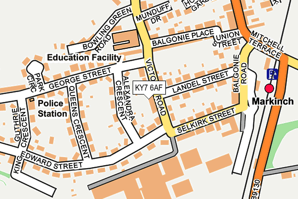 KY7 6AF map - OS OpenMap – Local (Ordnance Survey)