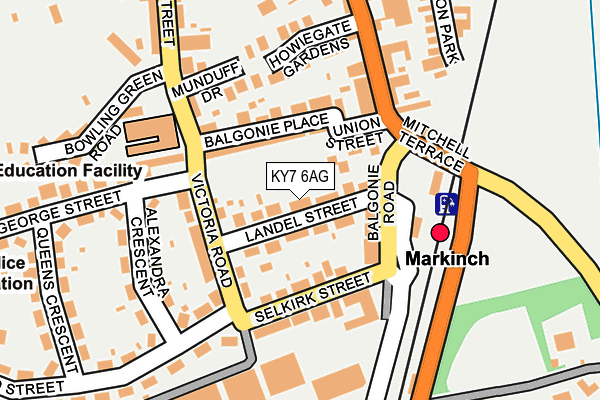 KY7 6AG map - OS OpenMap – Local (Ordnance Survey)