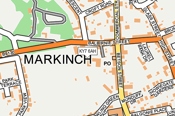 KY7 6AH map - OS OpenMap – Local (Ordnance Survey)